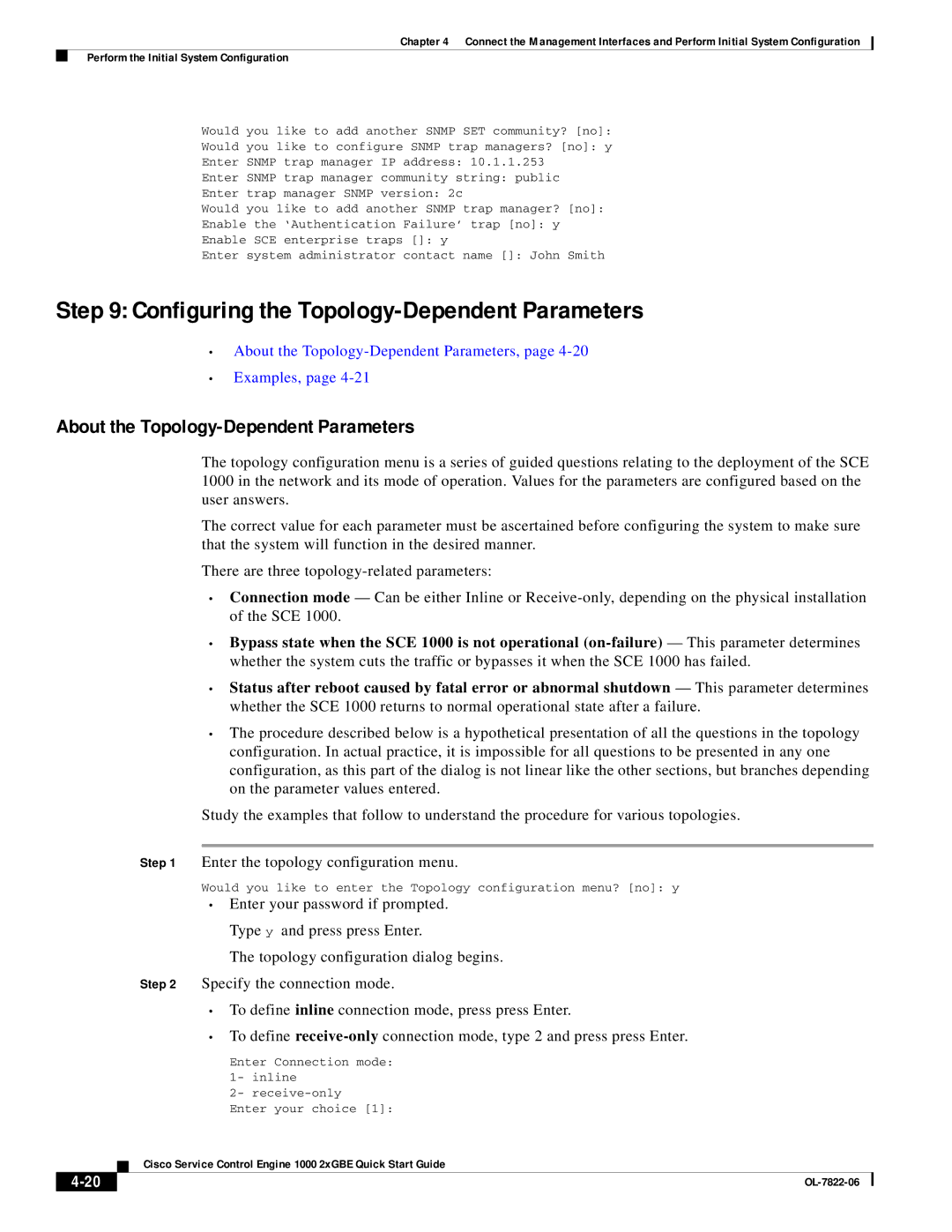 Cisco Systems OL-7822-06 quick start Configuring the Topology-Dependent Parameters, About the Topology-Dependent Parameters 