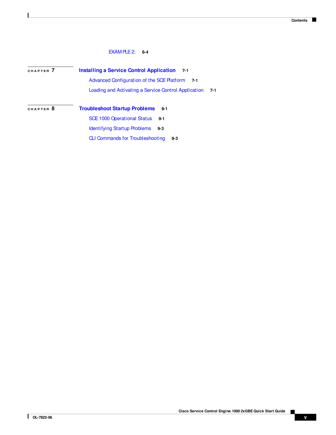 Cisco Systems OL-7822-06 quick start Example 2 Installing a Service Control Application 