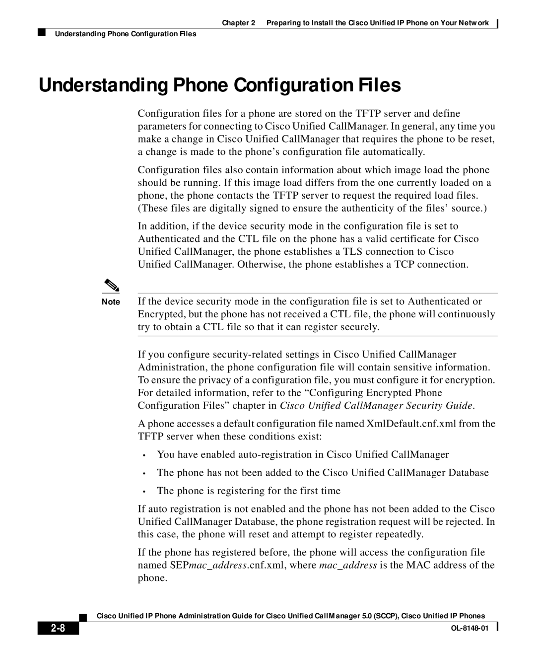 Cisco Systems OL-8148-01 manual Understanding Phone Configuration Files 