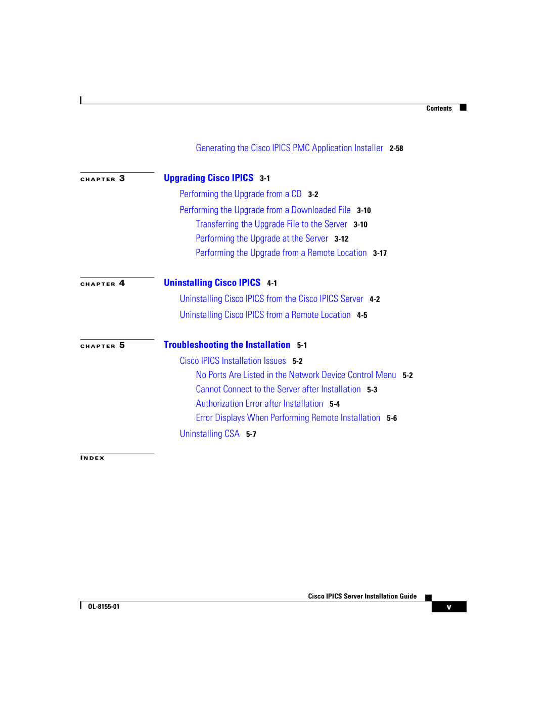 Cisco Systems OL-8155-01 manual Upgrading Cisco Ipics 