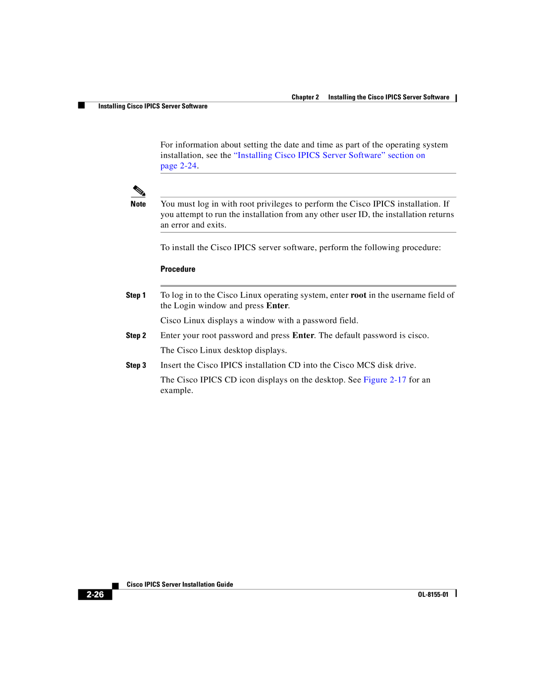 Cisco Systems OL-8155-01 manual Procedure 