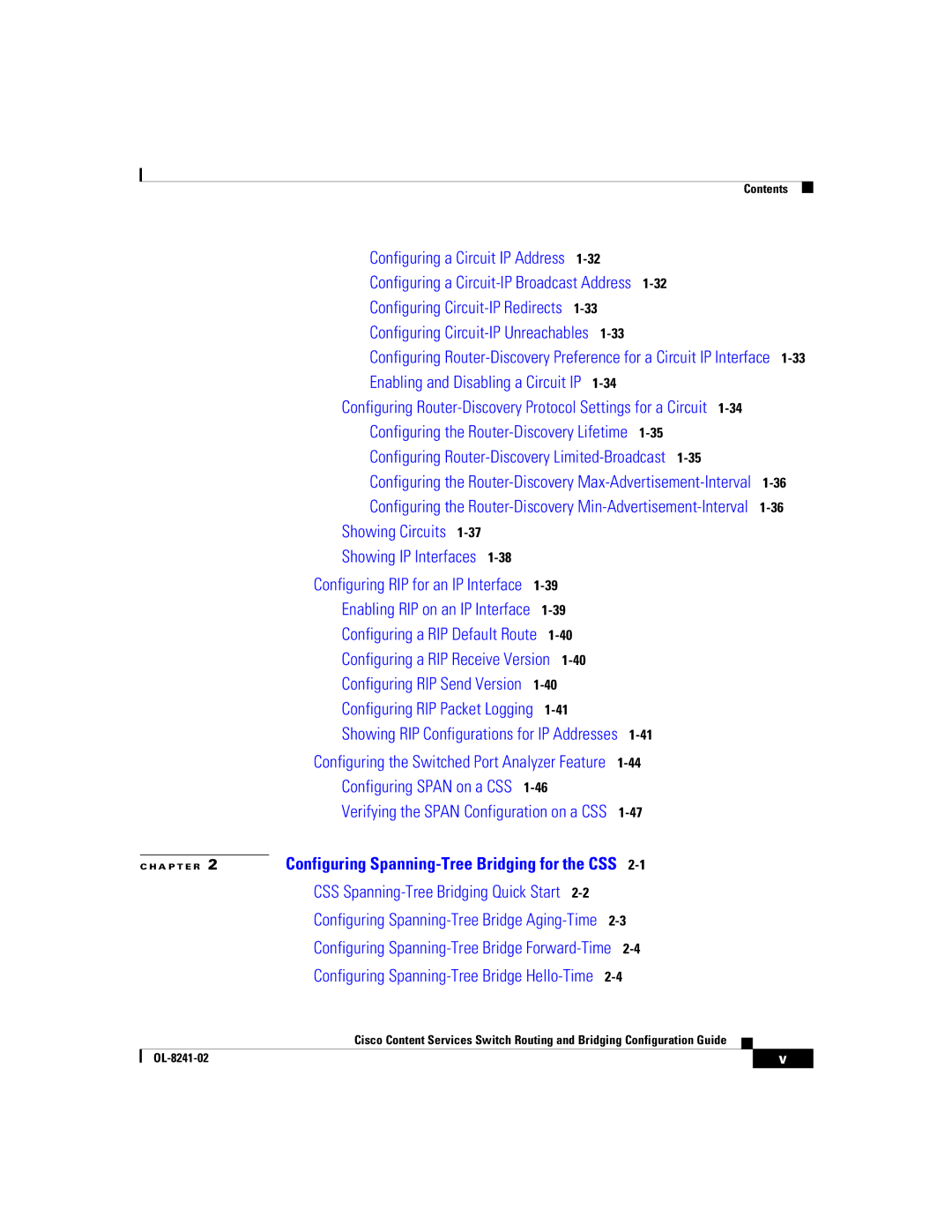 Cisco Systems OL-8241-02 manual Showing Circuits 