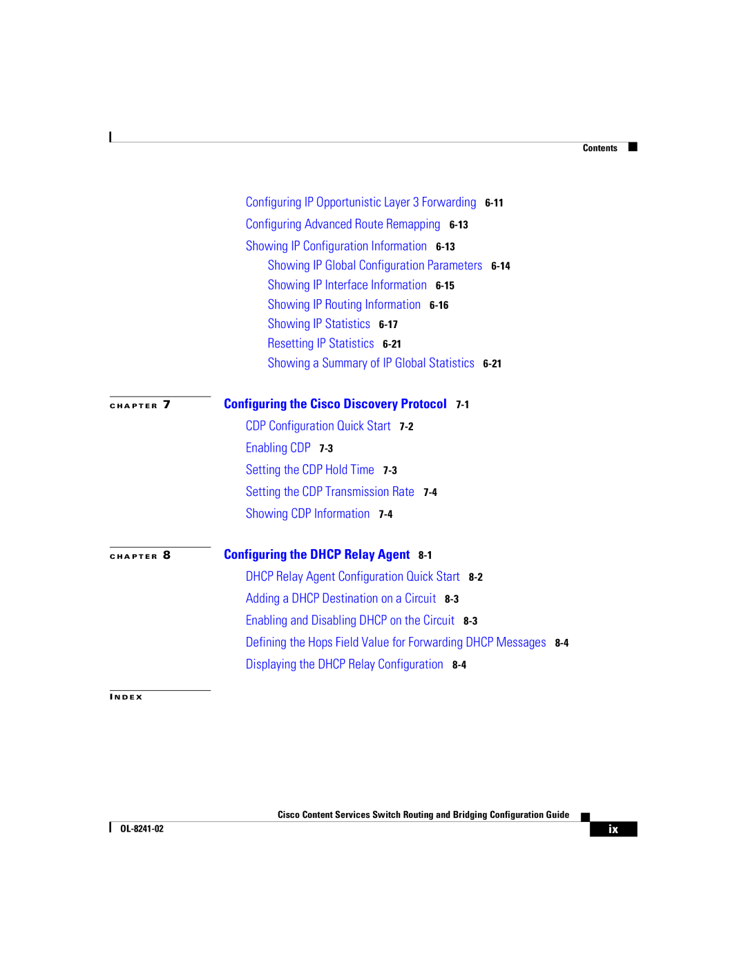 Cisco Systems OL-8241-02 manual Enabling CDP 