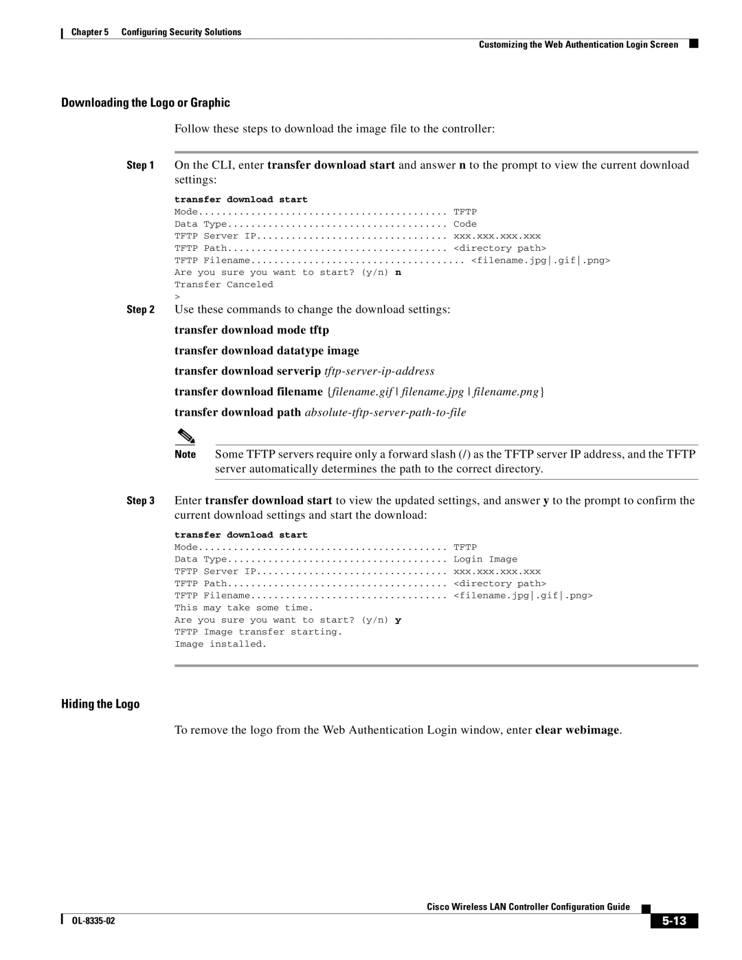 Cisco Systems OL-8335-02 manual Downloading the Logo or Graphic 