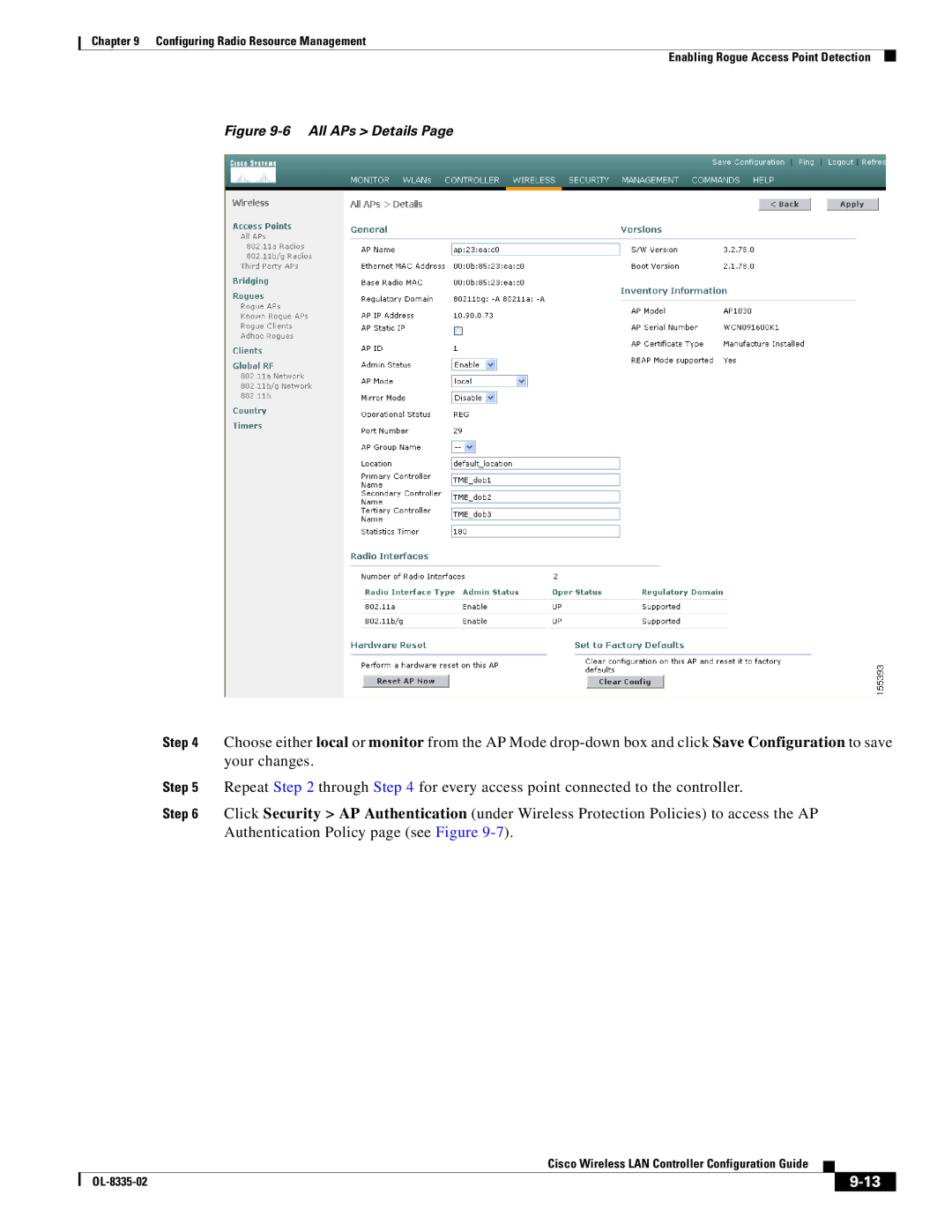 Cisco Systems OL-8335-02 manual All APs Details 