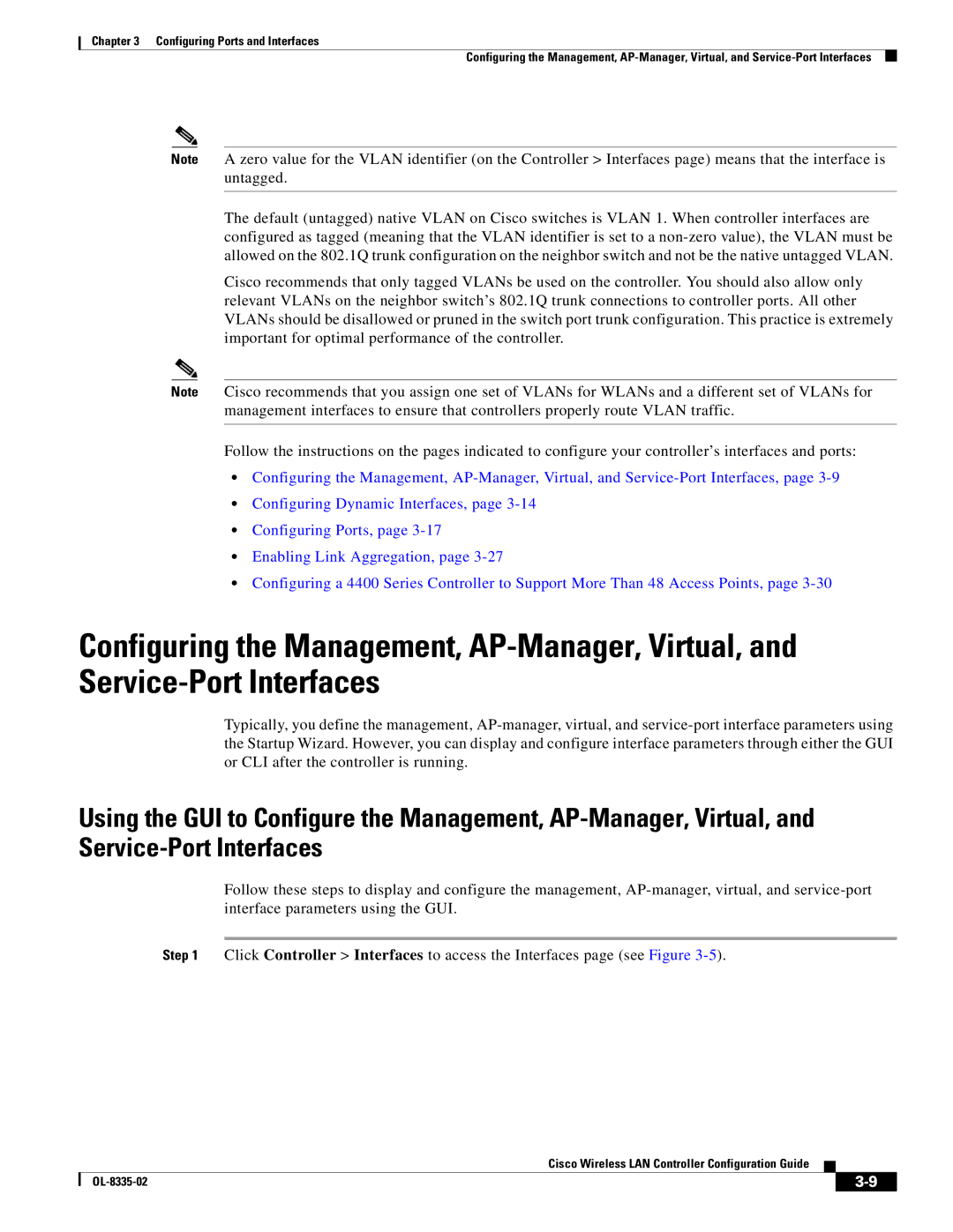 Cisco Systems OL-8335-02 manual Configuring Ports and Interfaces 