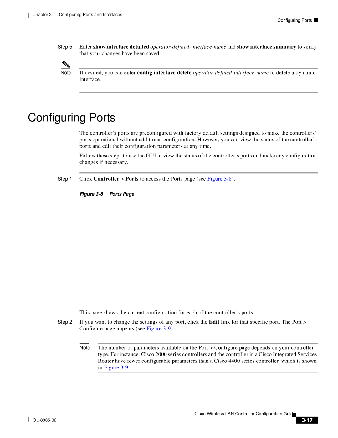 Cisco Systems OL-8335-02 manual Configuring Ports 