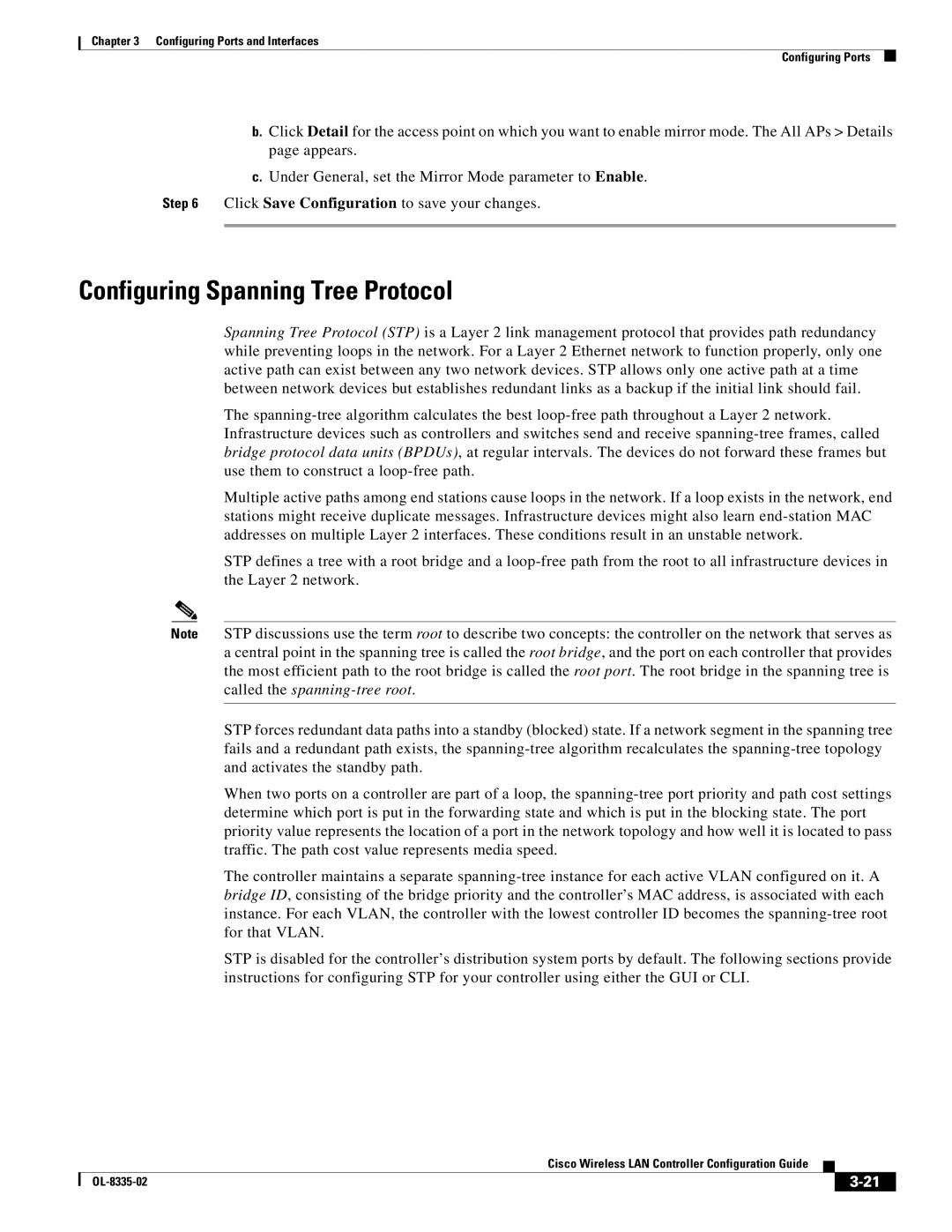 Cisco Systems OL-8335-02 manual Configuring Spanning Tree Protocol 