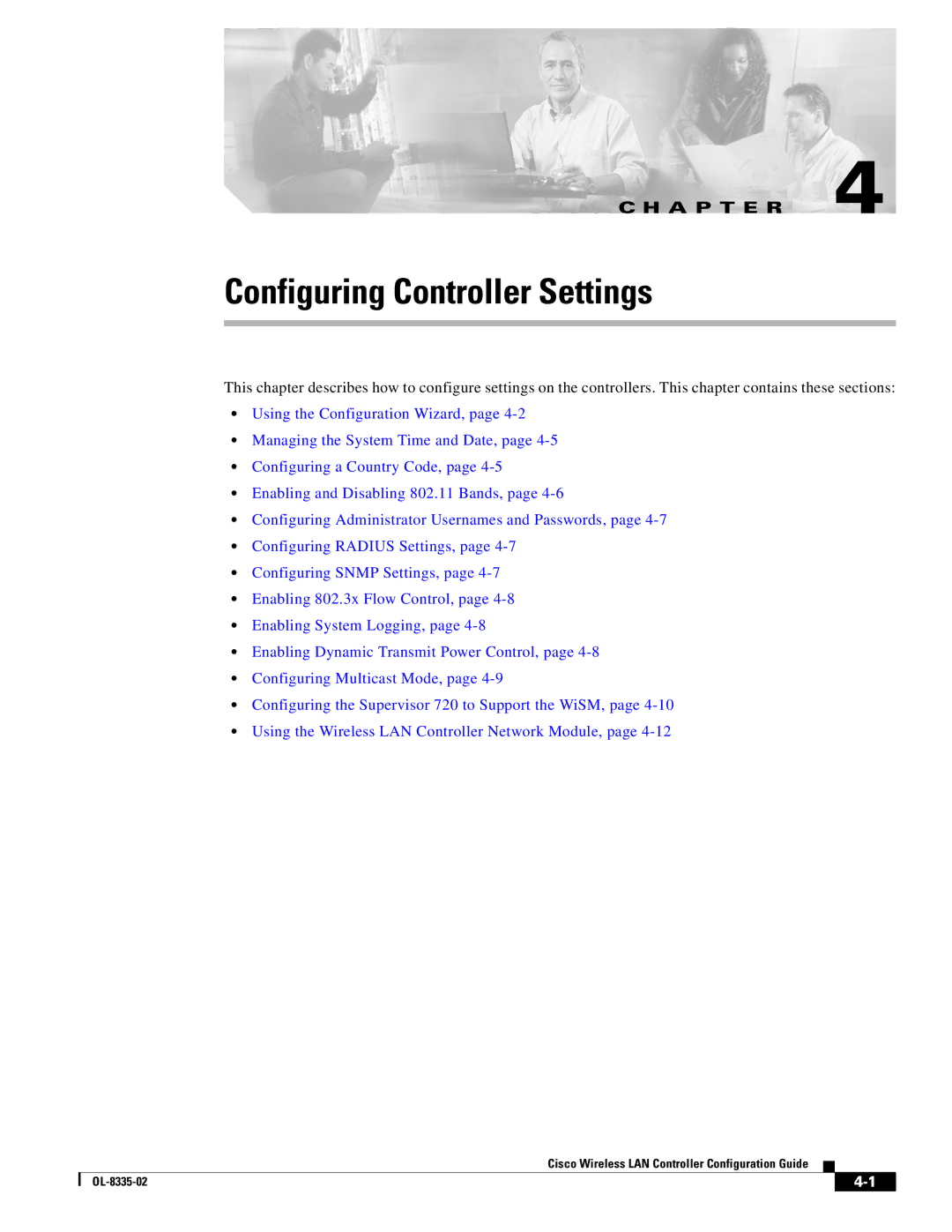 Cisco Systems OL-8335-02 manual Configuring Controller Settings 