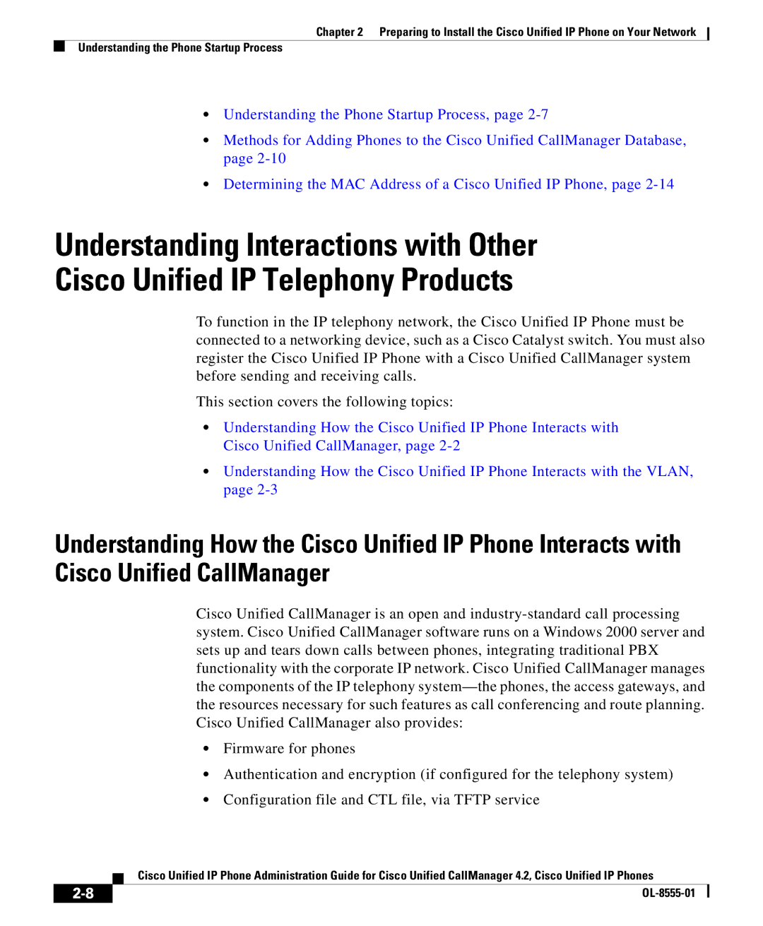 Cisco Systems OL-8555-01 manual Understanding the Phone Startup Process 