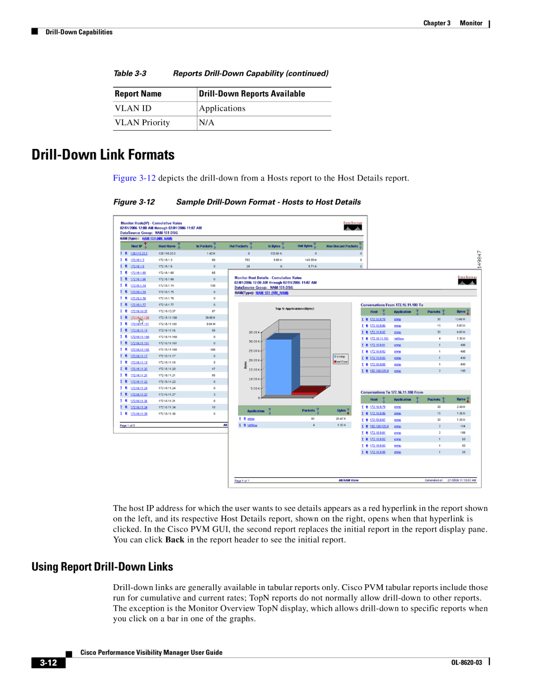 Cisco Systems OL-8620-03 appendix Drill-Down Link Formats, Using Report Drill-Down Links 