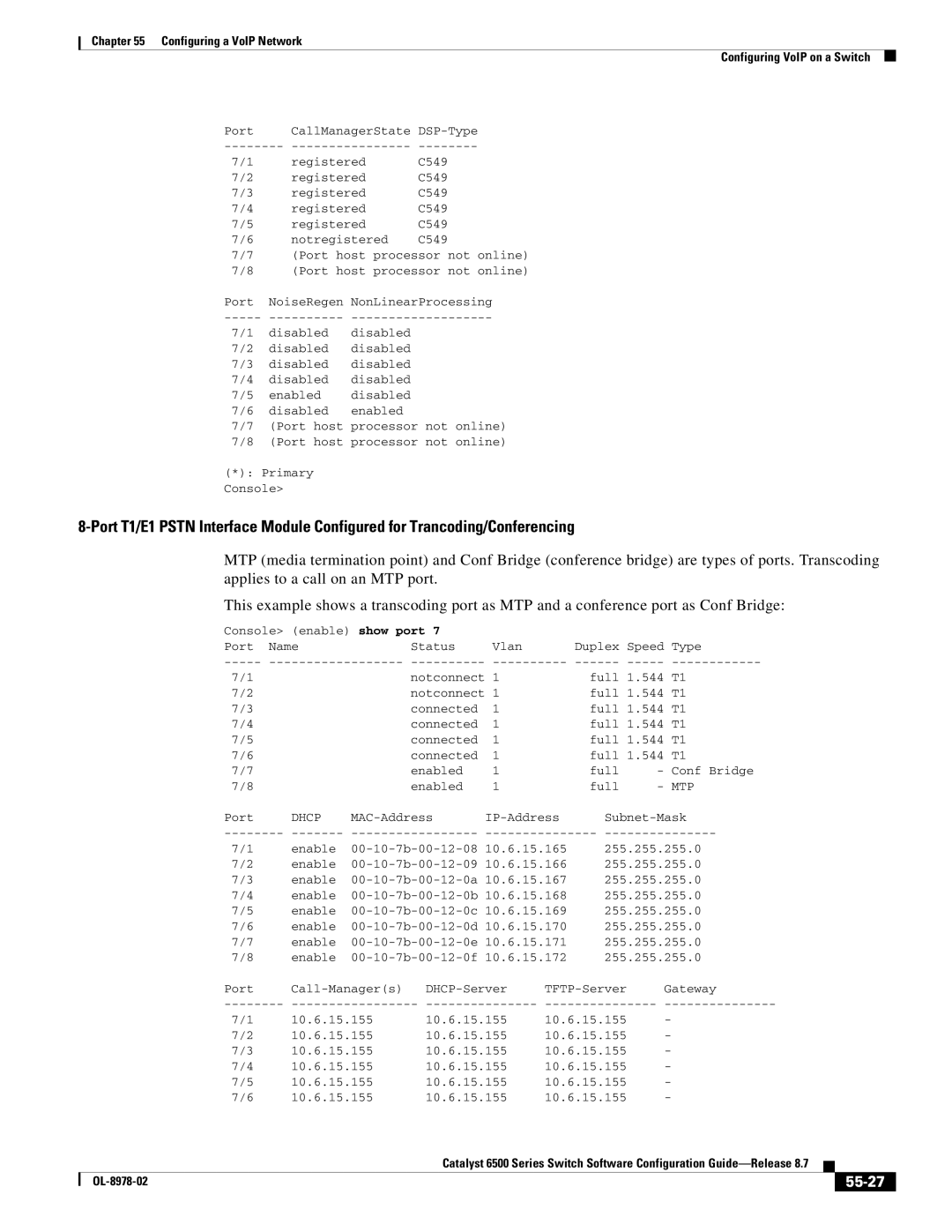 Cisco Systems OL-8978-02 manual 55-27 