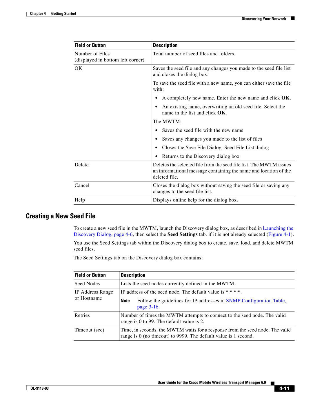 Cisco Systems OL-9118-03 manual Creating a New Seed File 