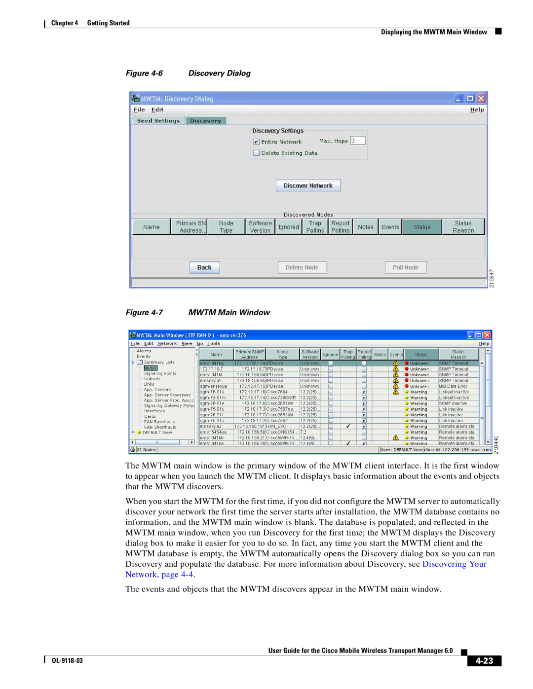 Cisco Systems OL-9118-03 manual Mwtm Main Window 