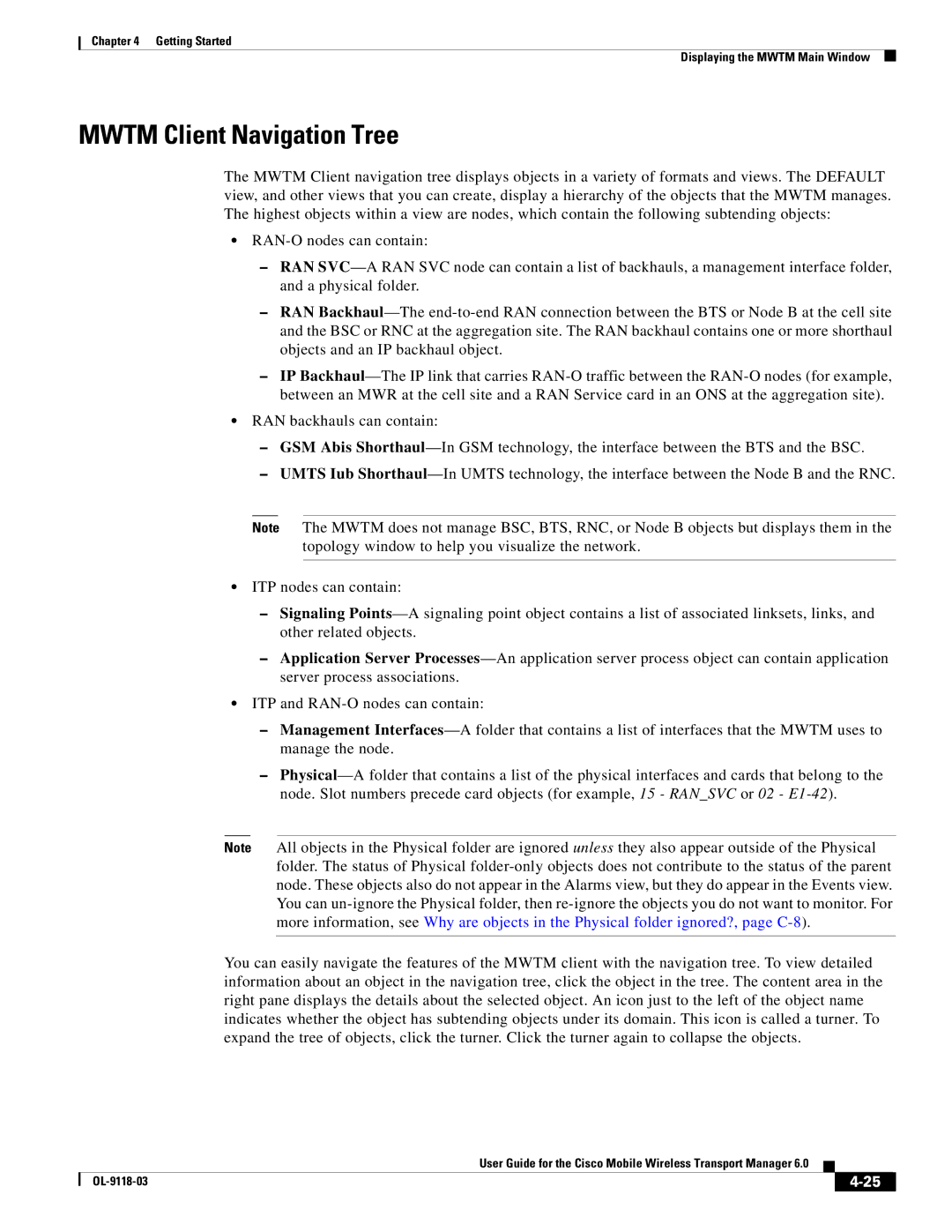 Cisco Systems OL-9118-03 manual Mwtm Client Navigation Tree 