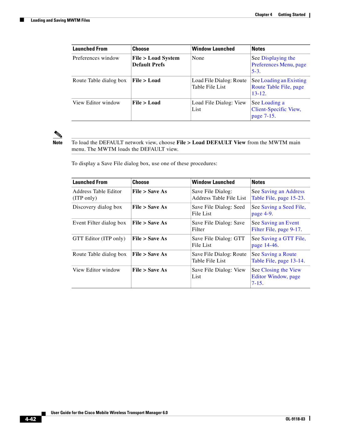 Cisco Systems OL-9118-03 See Displaying, Preferences Menu, Route Table File, 13-12, See Loading a, Client-Specific View 