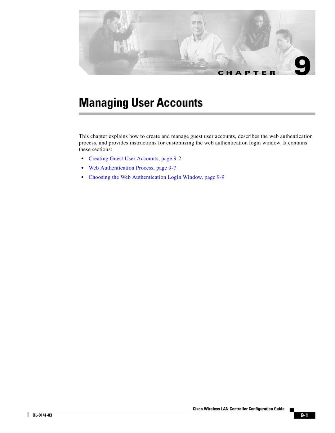 Cisco Systems OL-9141-03 manual Managing User Accounts 