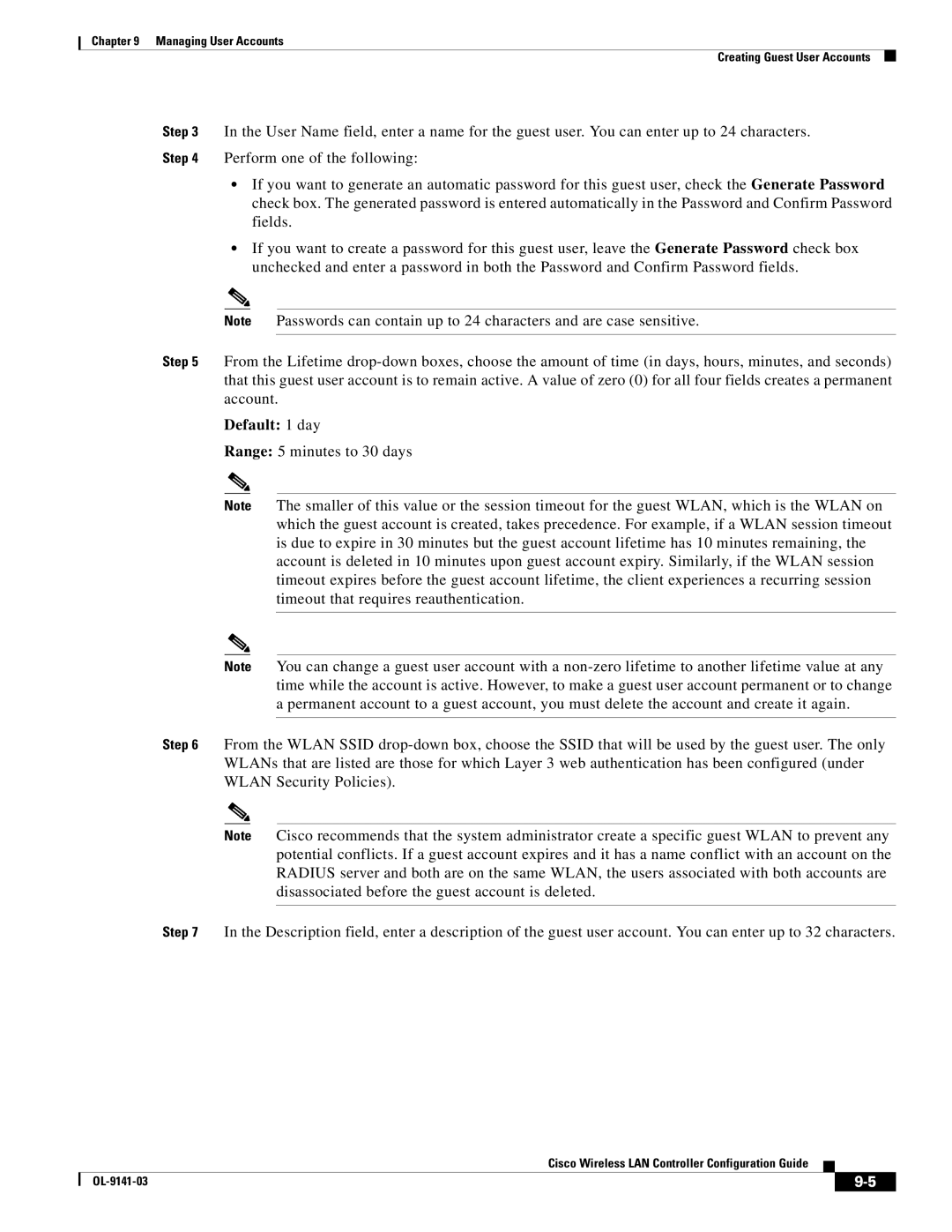 Cisco Systems OL-9141-03 manual Default 1 day 