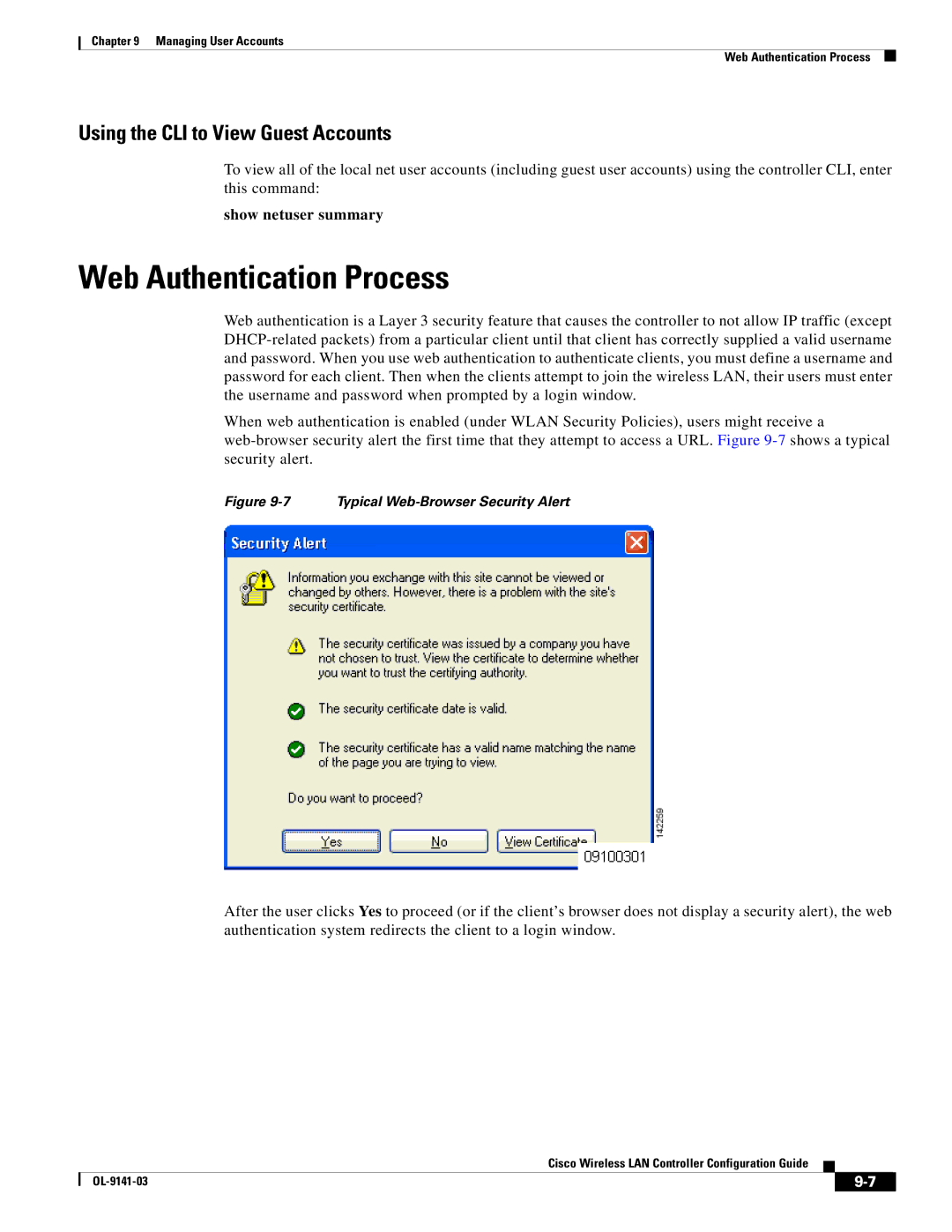 Cisco Systems OL-9141-03 manual Using the CLI to View Guest Accounts, Show netuser summary 