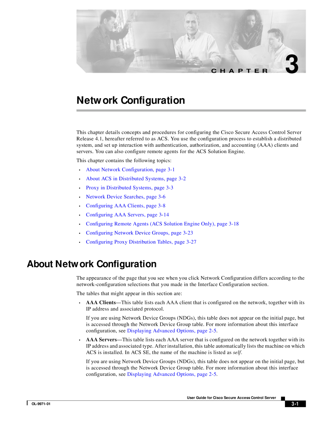 Cisco Systems OL-9971-01 manual About Network Configuration 