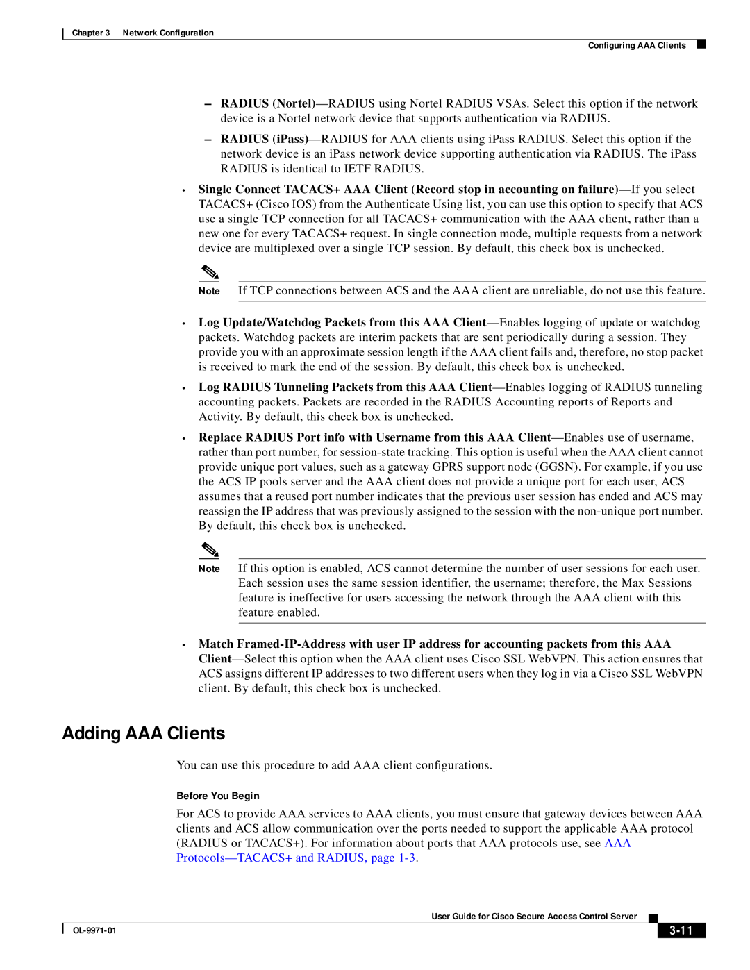 Cisco Systems OL-9971-01 manual Adding AAA Clients, Before You Begin 