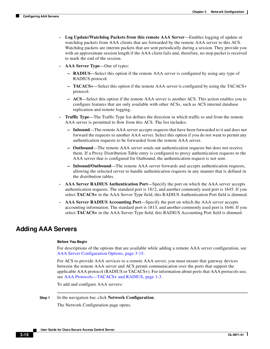 Cisco Systems OL-9971-01 manual Adding AAA Servers 