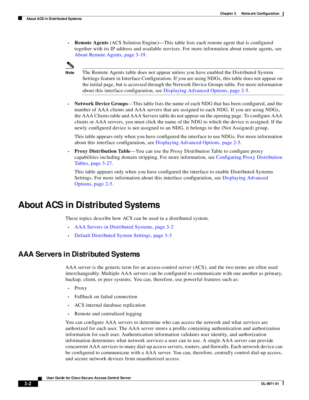 Cisco Systems OL-9971-01 manual About ACS in Distributed Systems, AAA Servers in Distributed Systems 