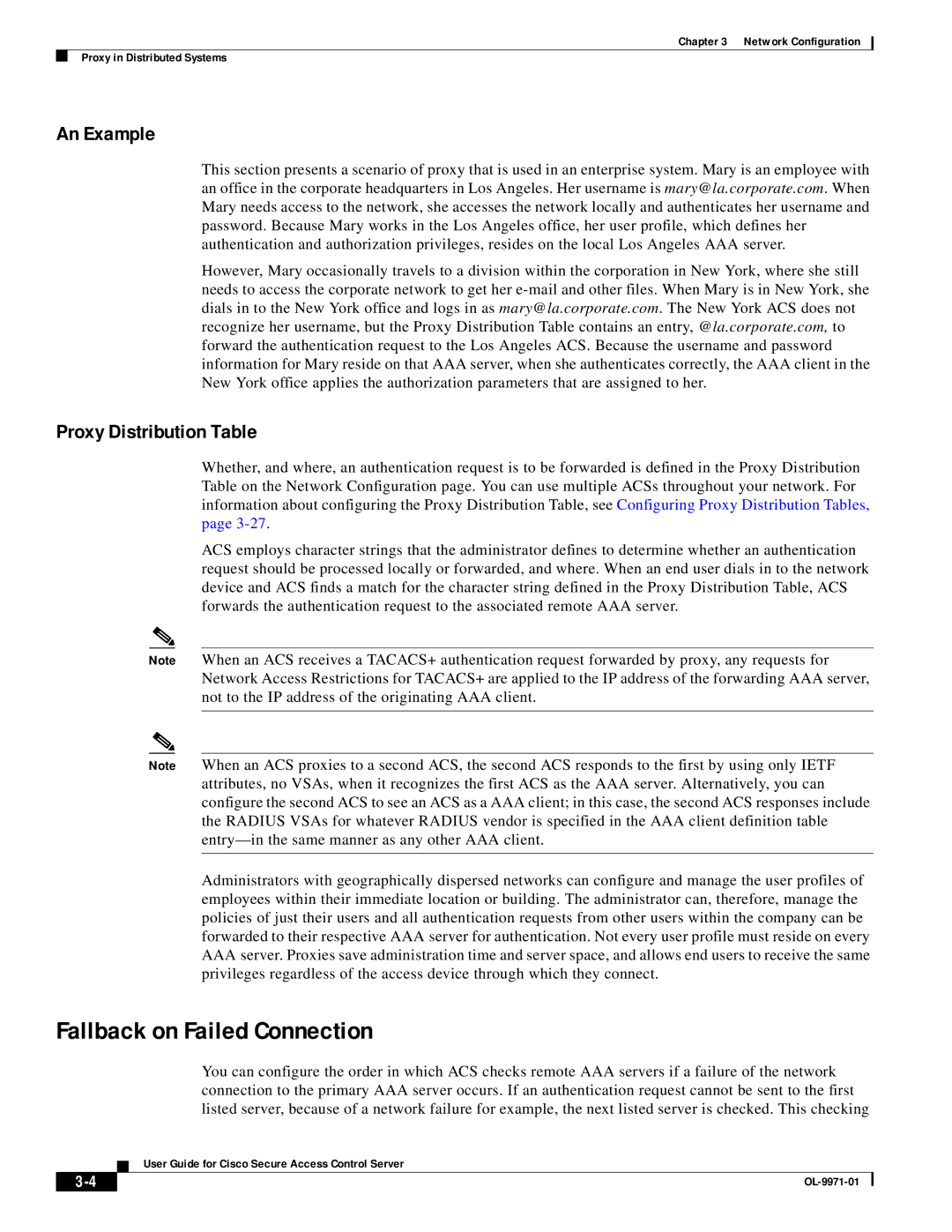 Cisco Systems OL-9971-01 manual Fallback on Failed Connection, An Example 