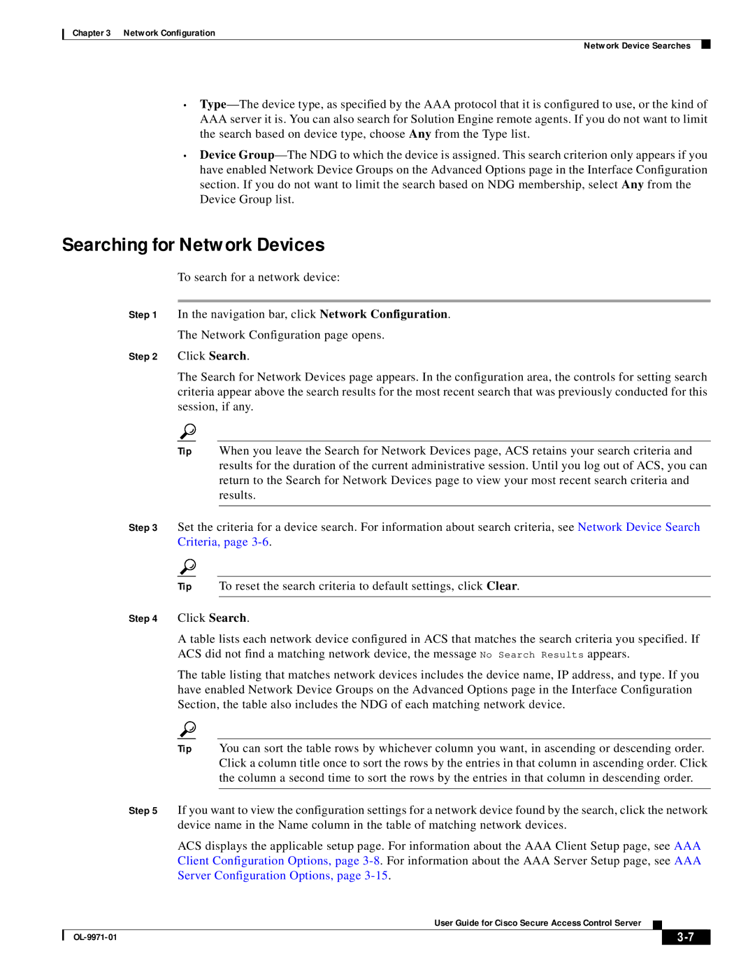 Cisco Systems OL-9971-01 manual Searching for Network Devices 