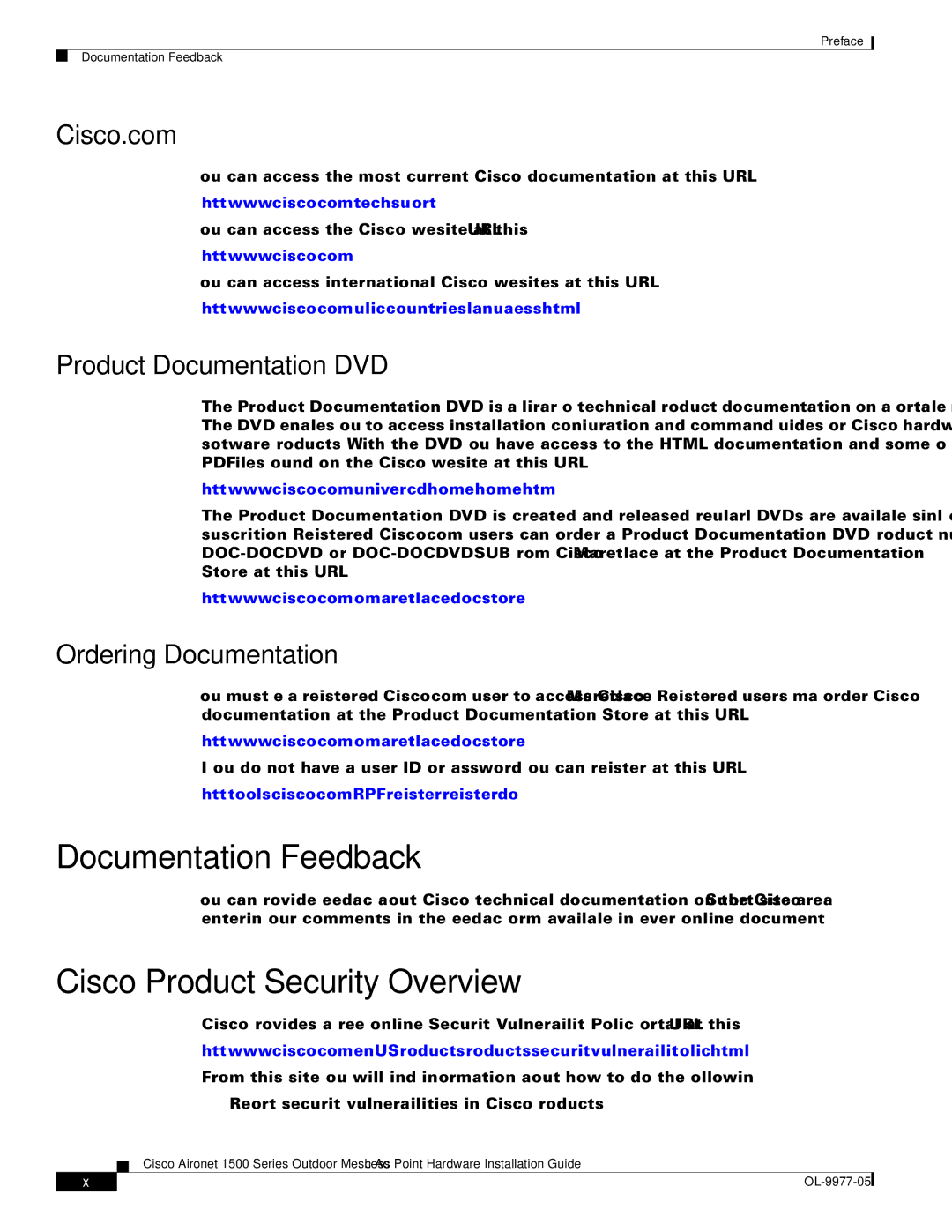 Cisco Systems OL-9977-05 manual Documentation Feedback, Cisco Product Security Overview, Cisco.com 