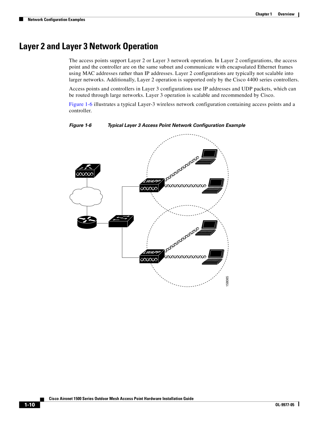 Cisco Systems OL-9977-05 Layer 2 and Layer 3 Network Operation, Typical Layer 3 Access Point Network Configuration Example 