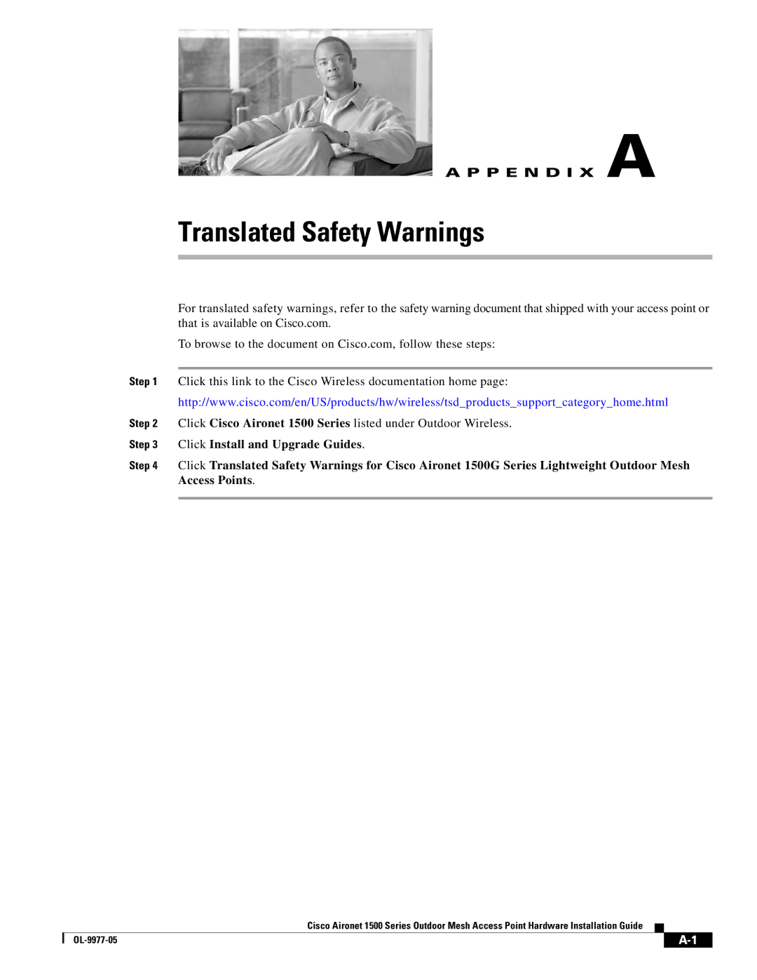 Cisco Systems OL-9977-05 manual Translated Safety Warnings 