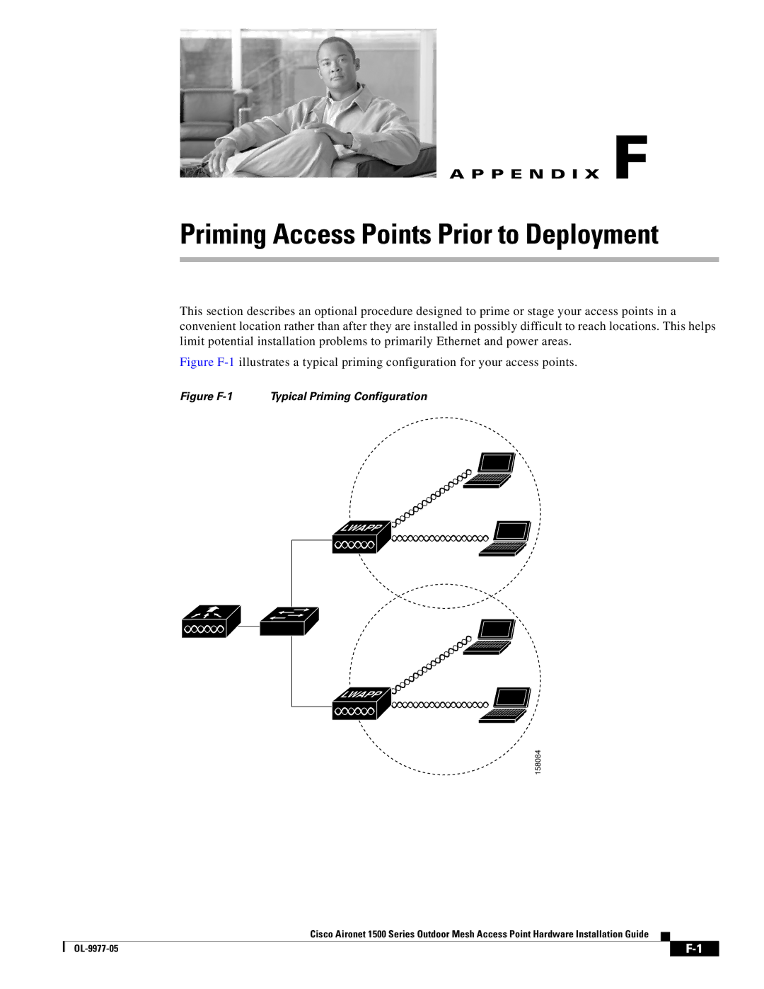 Cisco Systems OL-9977-05 manual Priming Access Points Prior to Deployment, Figure F-1 Typical Priming Configuration 