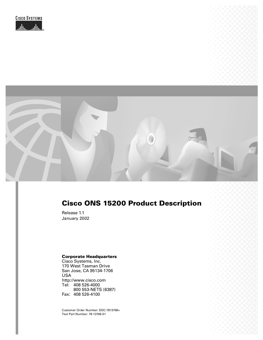 Cisco Systems manual Cisco ONS 15200 Product Description, Corporate Headquarters 