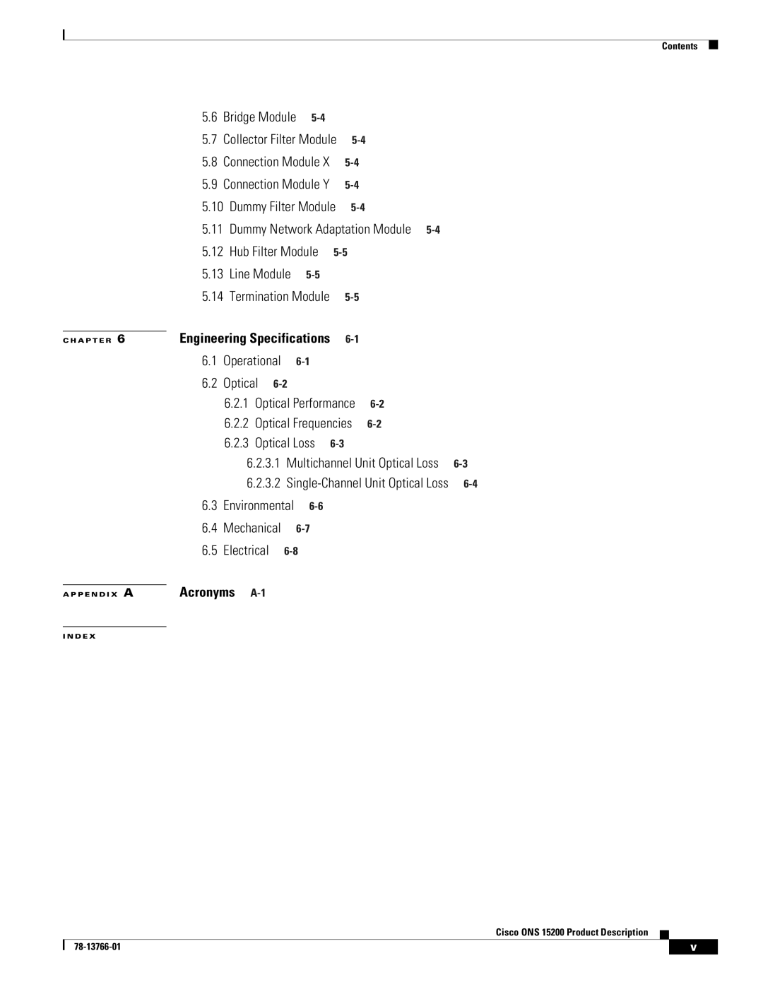 Cisco Systems ONS 15200 manual Acronyms A-1 