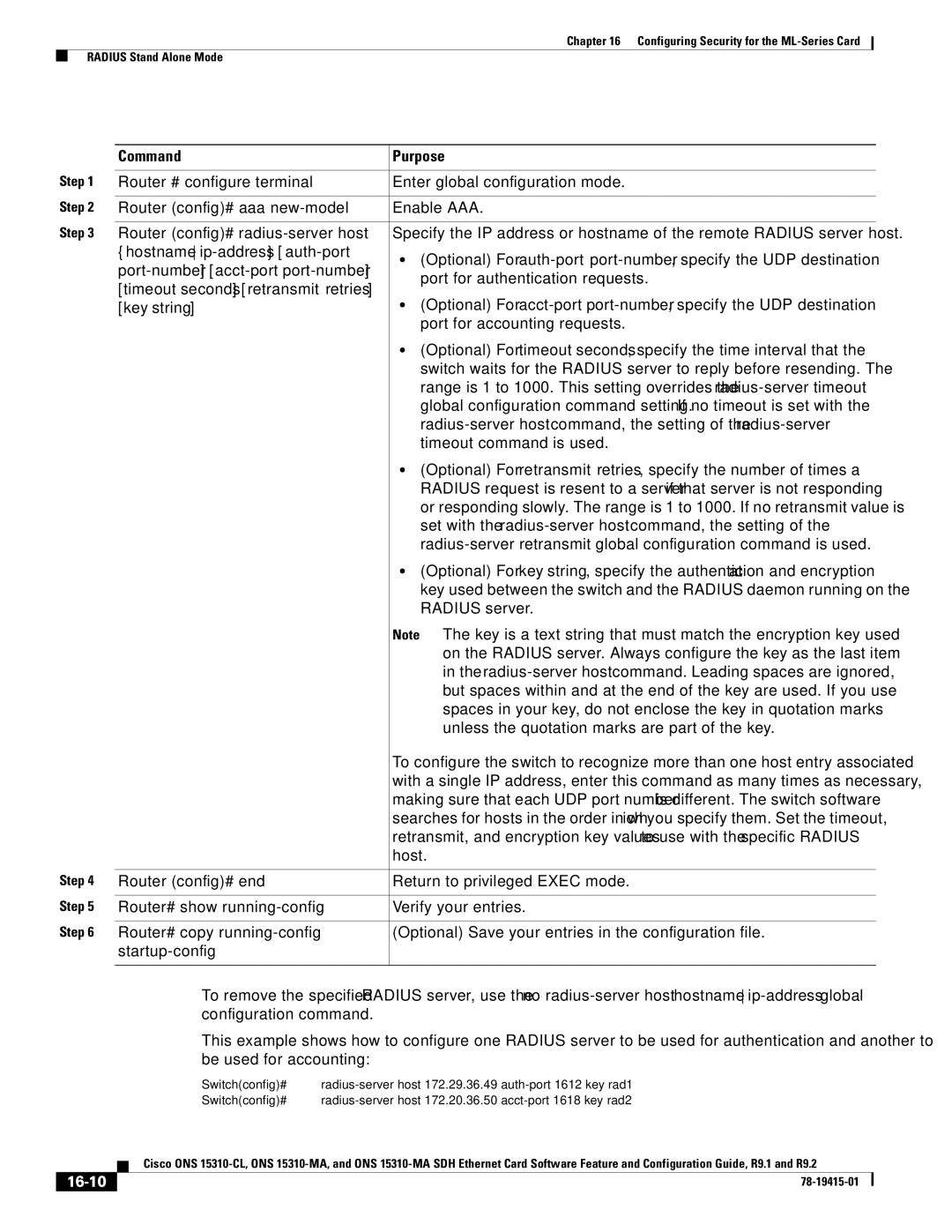 Cisco Systems ONS 15310-CL, Cisco ONS 15310-MA manual 16-10 