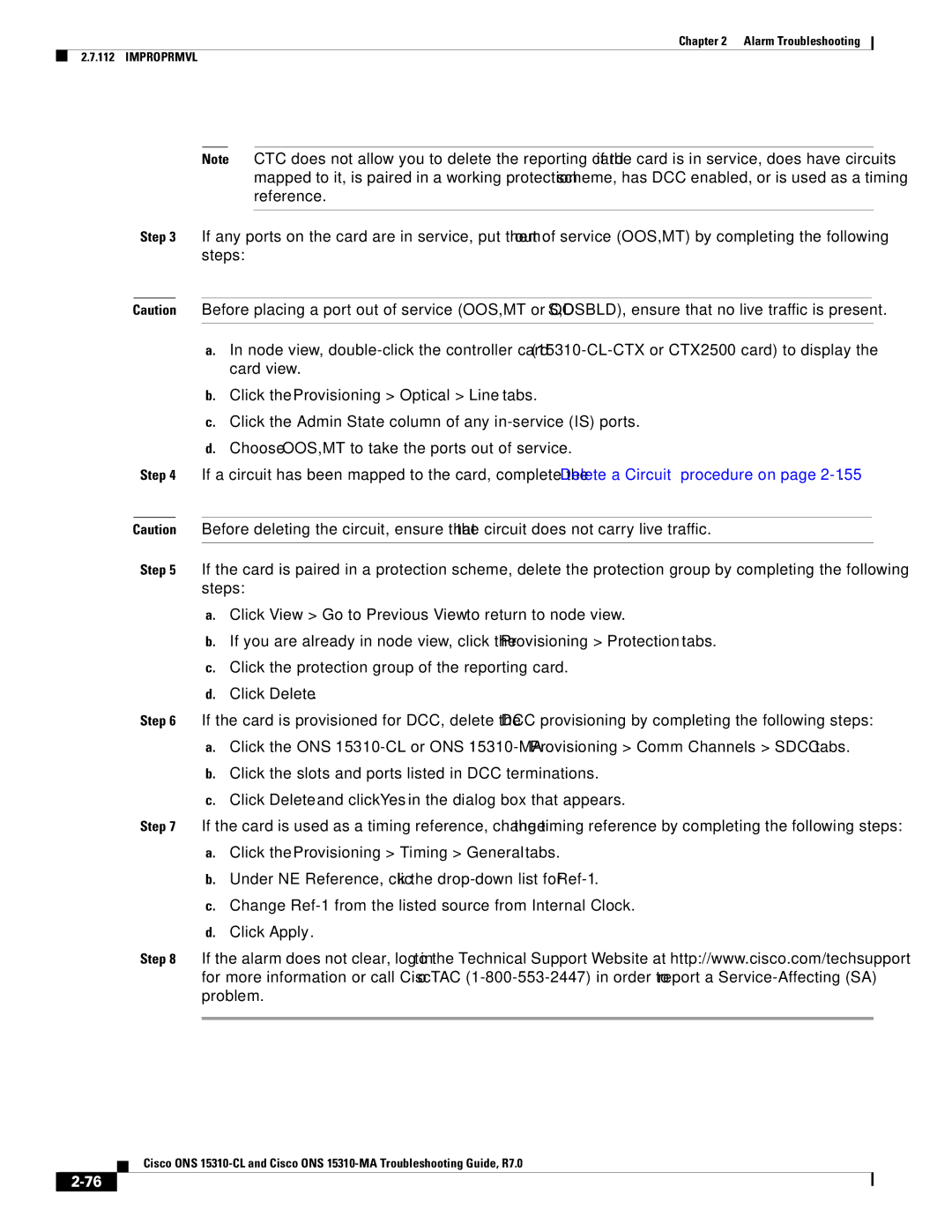 Cisco Systems ONS 15310-CL manual Click the Provisioning Optical Line tabs, Click the Provisioning Timing General tabs 