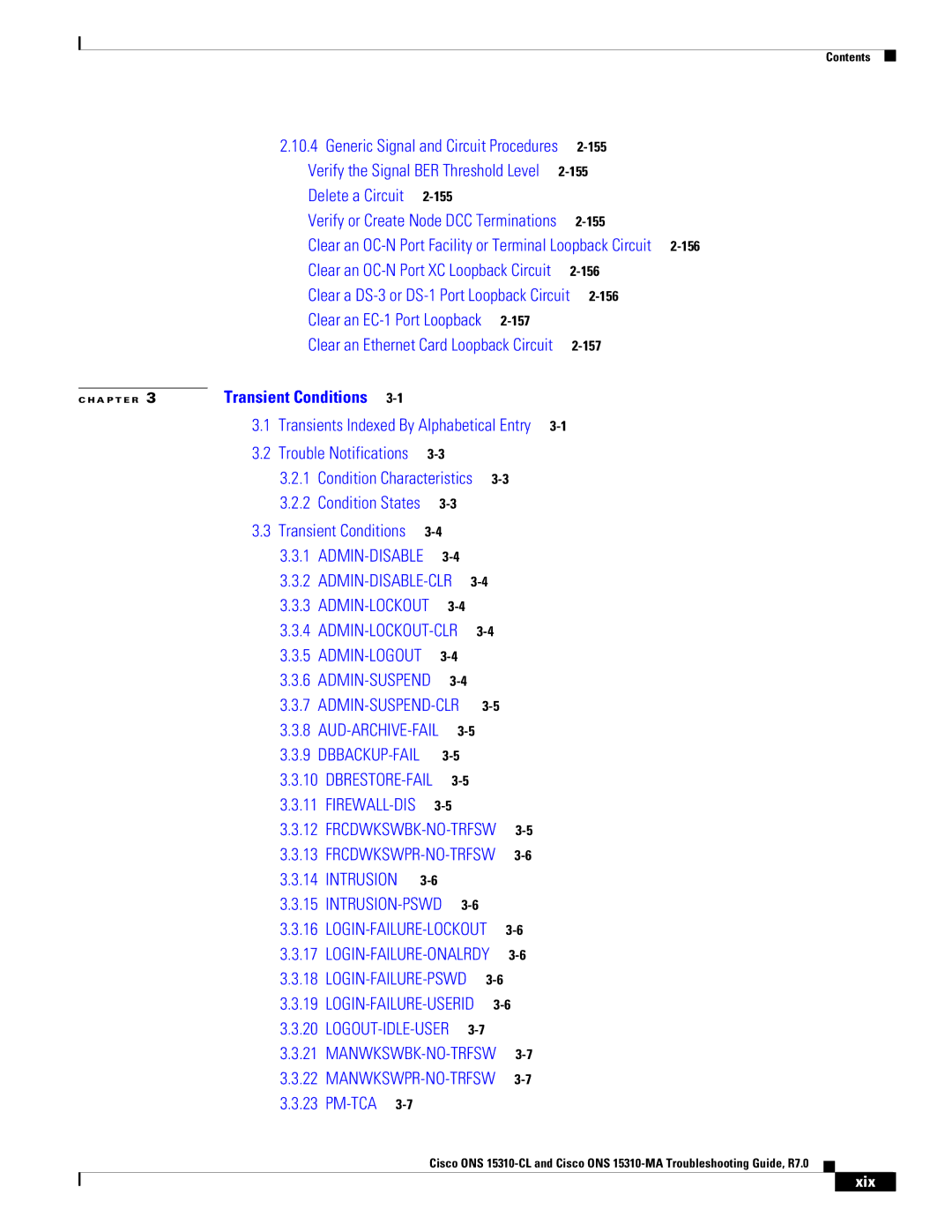 Cisco Systems ONS 15310-MA, ONS 15310-CL manual Xix 