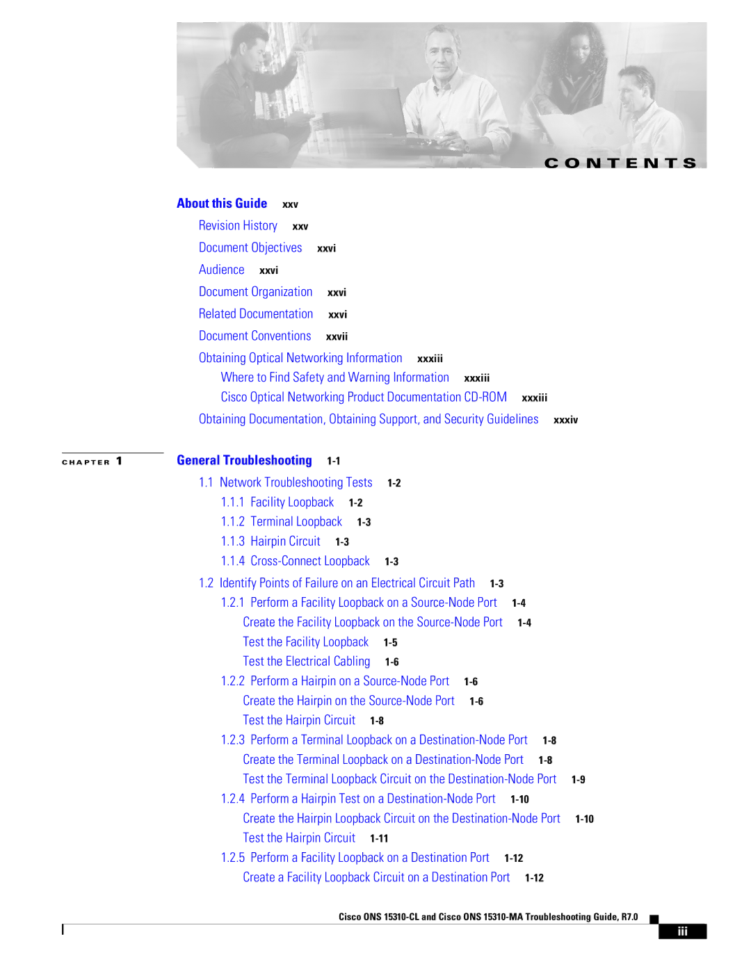 Cisco Systems ONS 15310-MA, ONS 15310-CL manual N T E N T S, Iii 