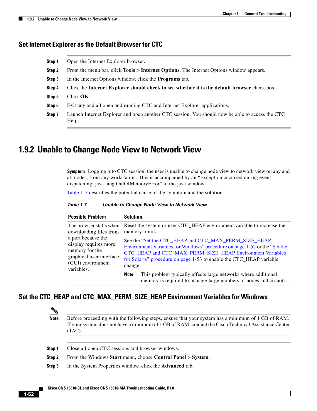 Cisco Systems ONS 15310-CL, ONS 15310-MA manual Unable to Change Node View to Network View 