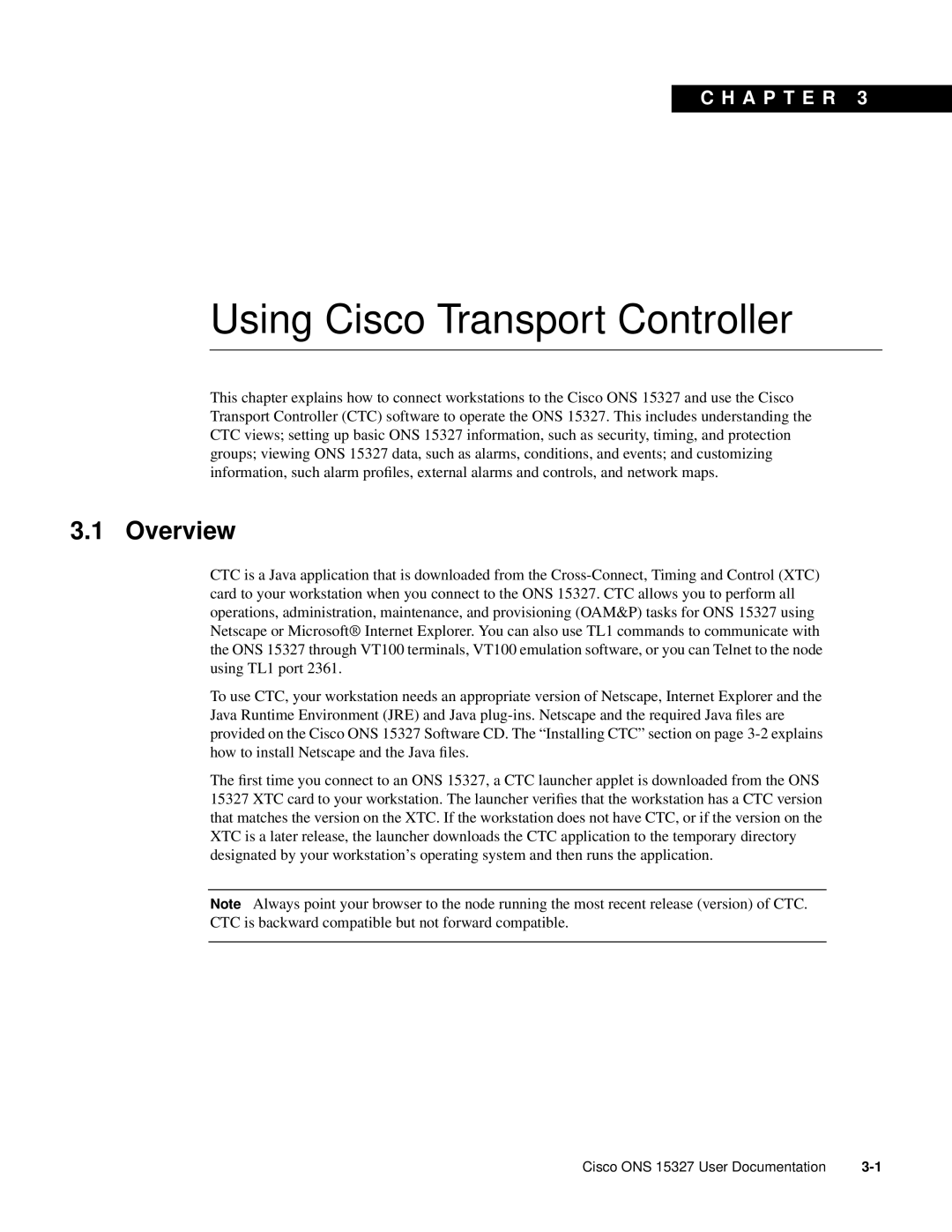 Cisco Systems ONS 15327 manual Overview, Using Cisco Transport Controller, C H A P T E R 