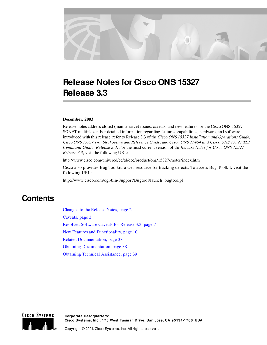 Cisco Systems ONS 15327 manual Contents, Changes to the Release Notes, page Caveats, page, December 