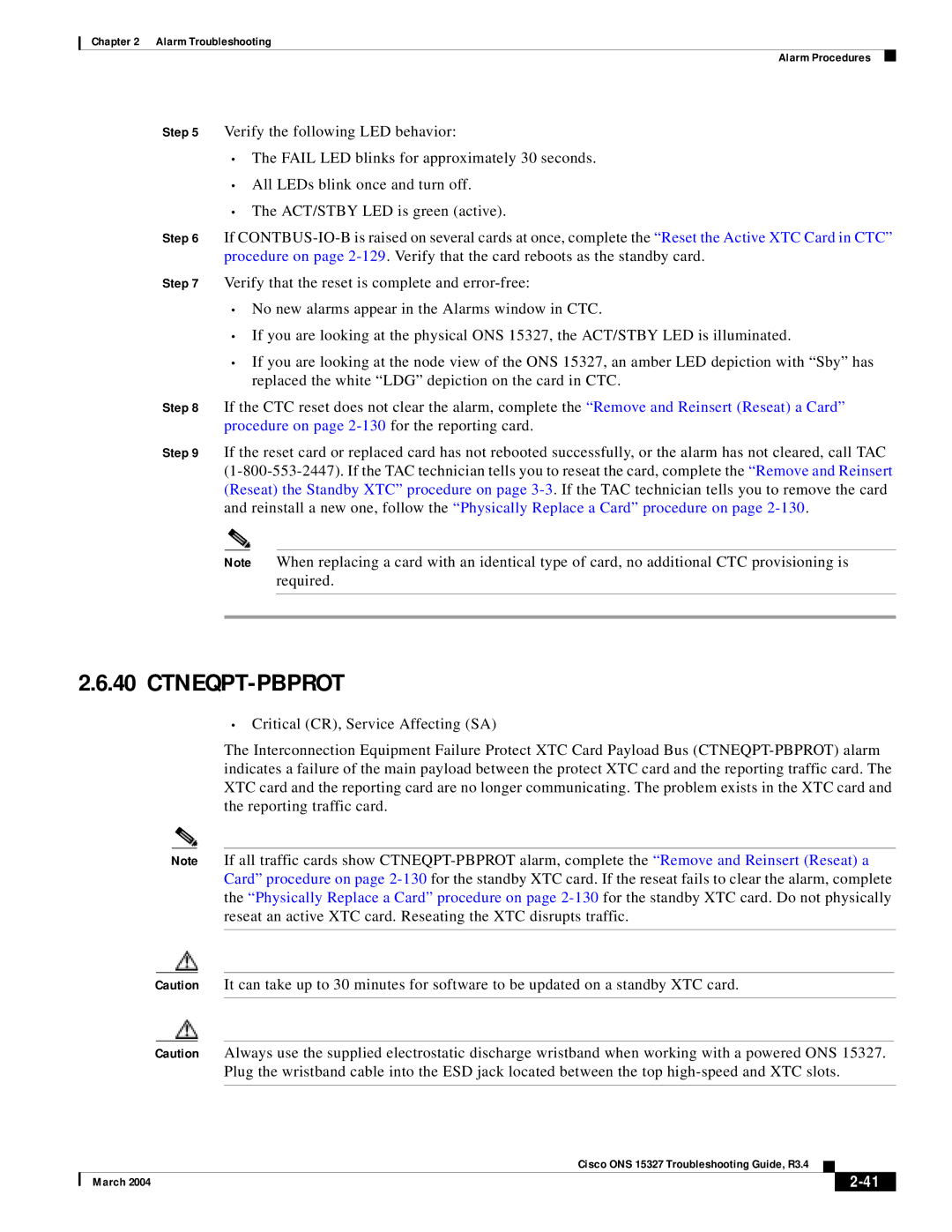 Cisco Systems ONS 15327 manual Ctneqpt-Pbprot 