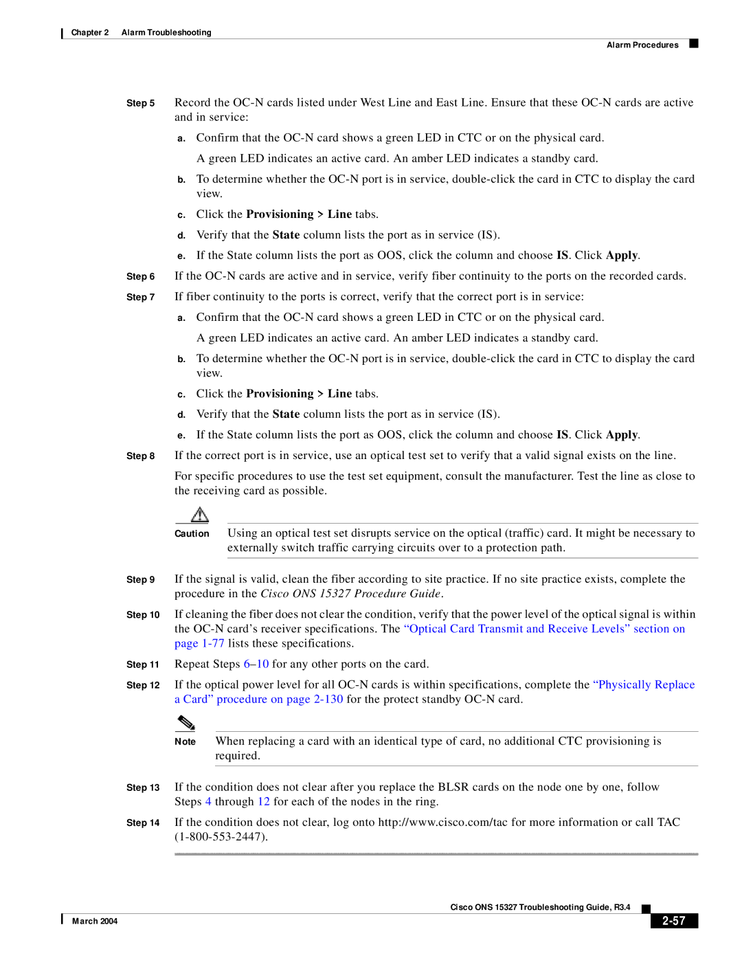 Cisco Systems ONS 15327 manual Click the Provisioning Line tabs 