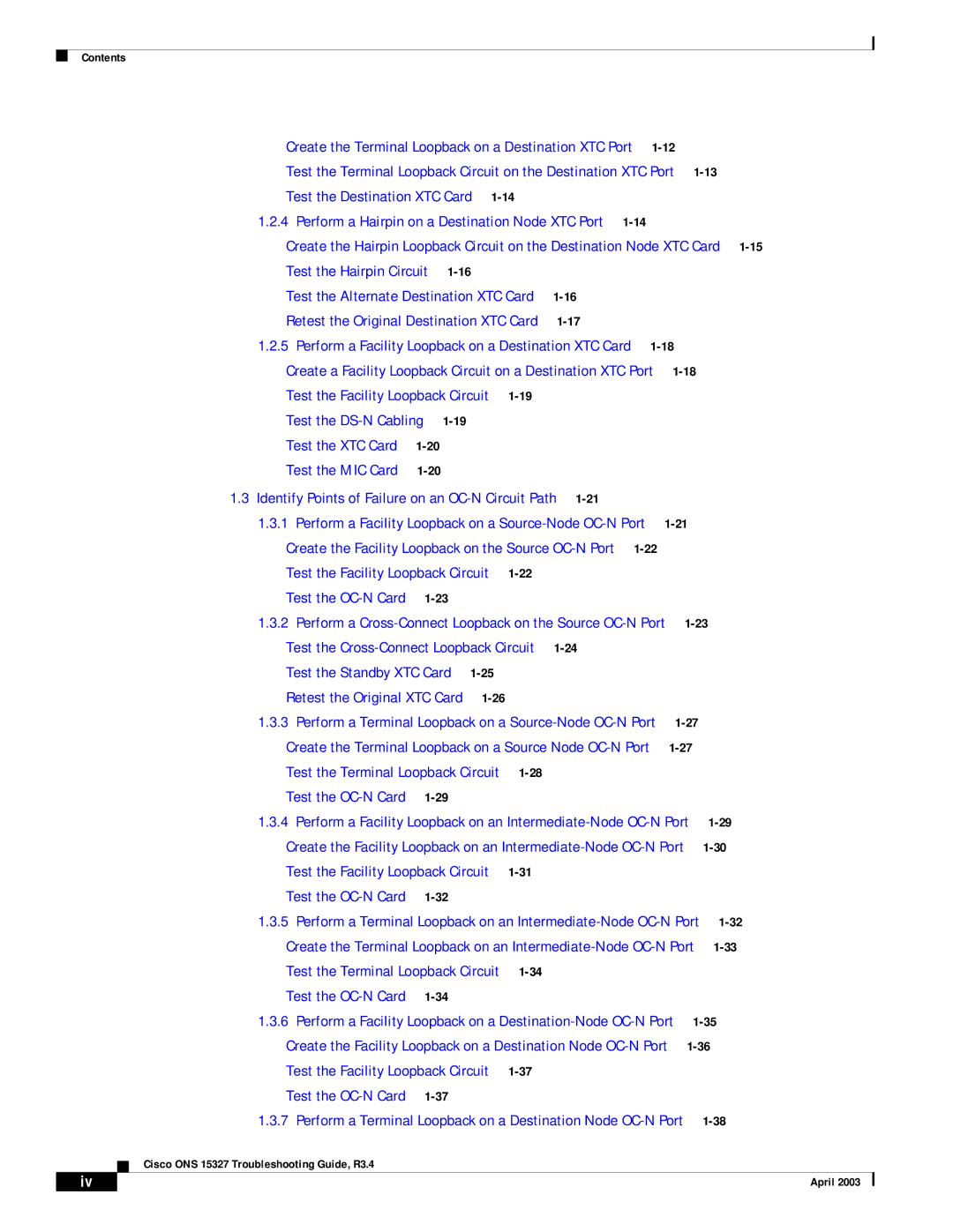 Cisco Systems ONS 15327 manual Test the Facility Loopback Circuit Test the OC-N Card 