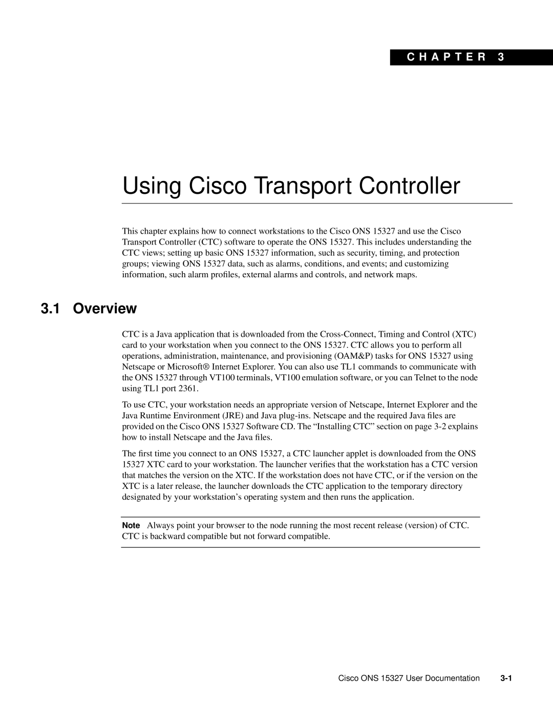 Cisco Systems ONS 15327 manual Using Cisco Transport Controller, Overview 