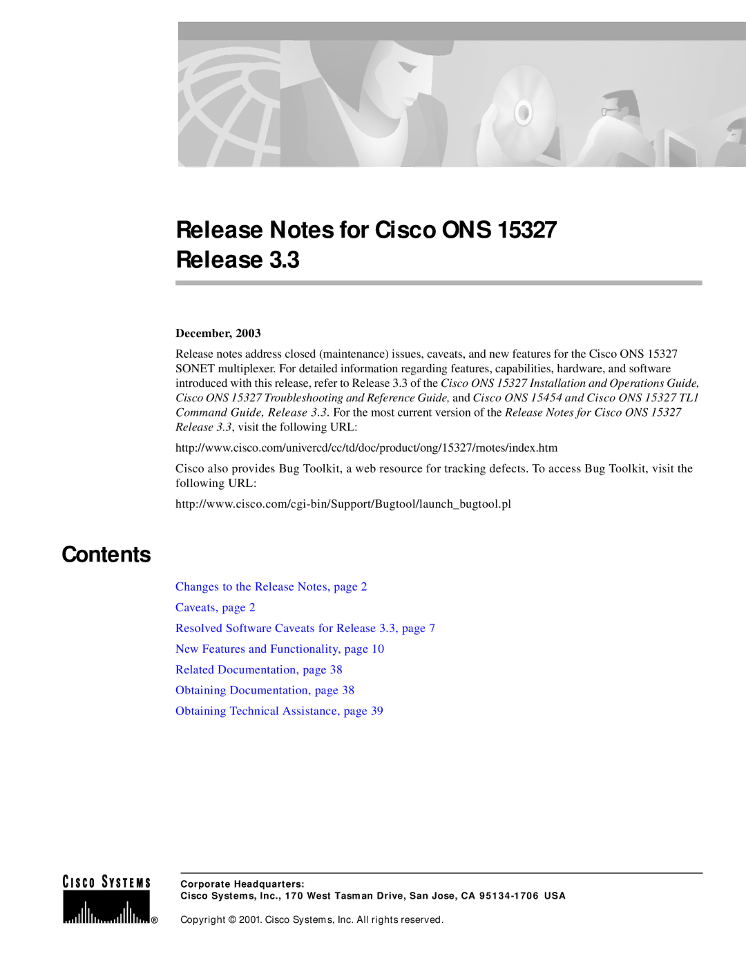 Cisco Systems ONS 15327 manual Release Notes for Cisco ONS, Contents 