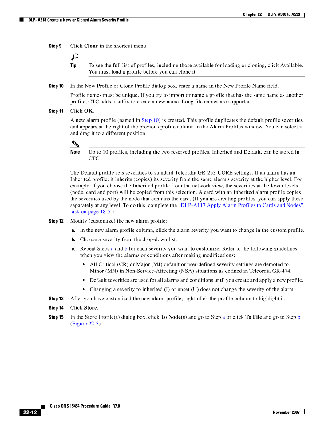 Cisco Systems ONS 15454 manual 22-12 