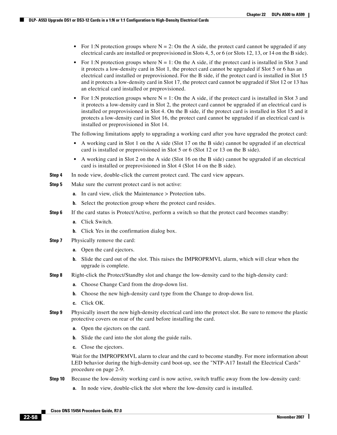 Cisco Systems ONS 15454 manual 22-58 