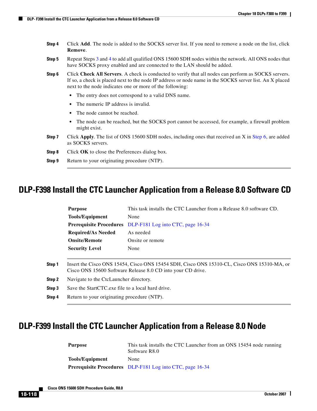 Cisco Systems ONS 15600 SDH manual 18-118 